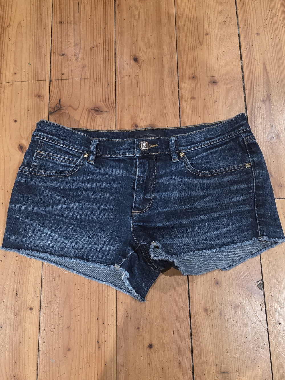 Juicy Couture Dark Blue Denim Cutoff Shorts
